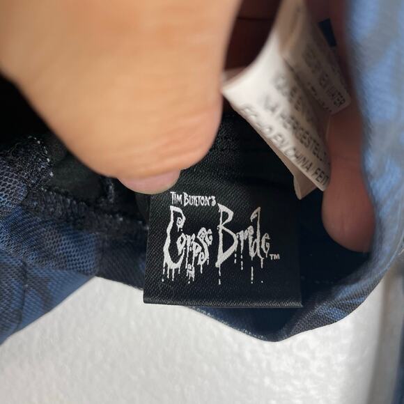 Tim Burton's Corpse Bride Romwe Black Blouse sheer butterfly Medium Whimsigoth - Picture 12 of 15